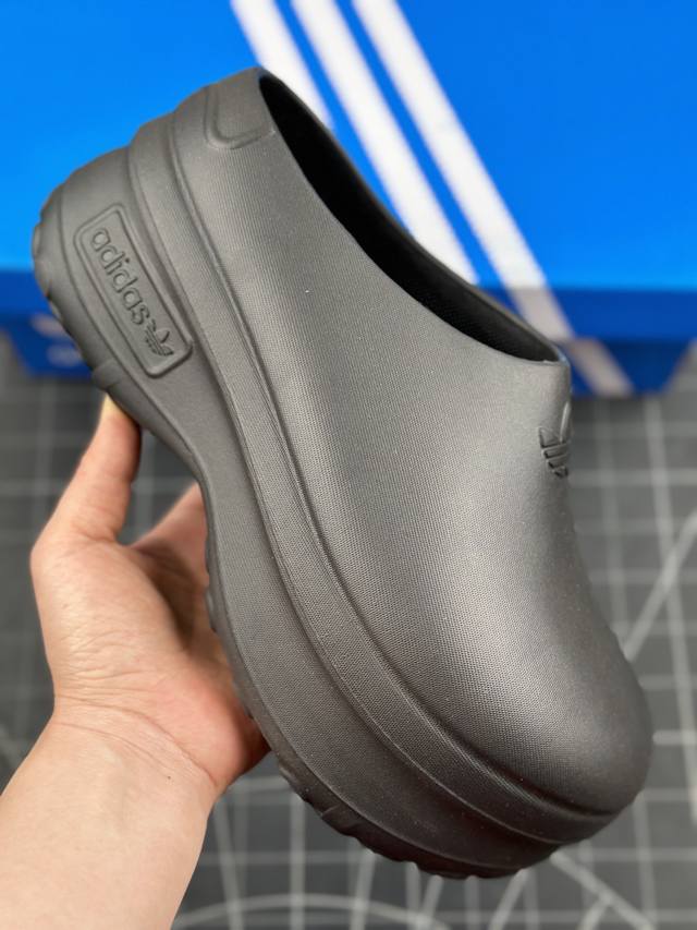 核心私 Adidas Adifom Stan Smith Platform Mule 穆勒风松糕厚底包头拖鞋 黑色 超轻耐磨一体式md泡沫鞋身 内嵌厚实内嵌欧索