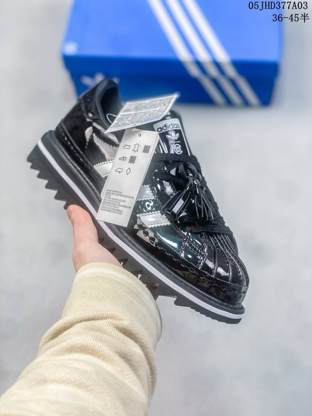 公司级真标带半码！ 阿迪达斯 Clot X Adidas Originals Superstar 陈冠希全新设计 鞋身整体以adidas经典的 Supersta