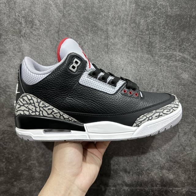 Owf版 Air Jordan 3 Aj3乔3 男子文化篮球鞋 黑水泥 854262-001 尺码：40-47.5 外贸大厂 第一次做aj3代 品质细节自己品