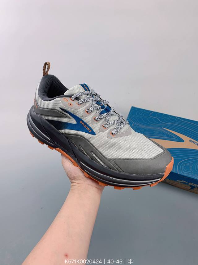 布鲁克斯brooks 新款男鞋 Cascadia 16系列 户外山地越野跑鞋 缓震透气舒适 专业马拉松 运动跑步鞋 Size：如图 编码：K57 020424