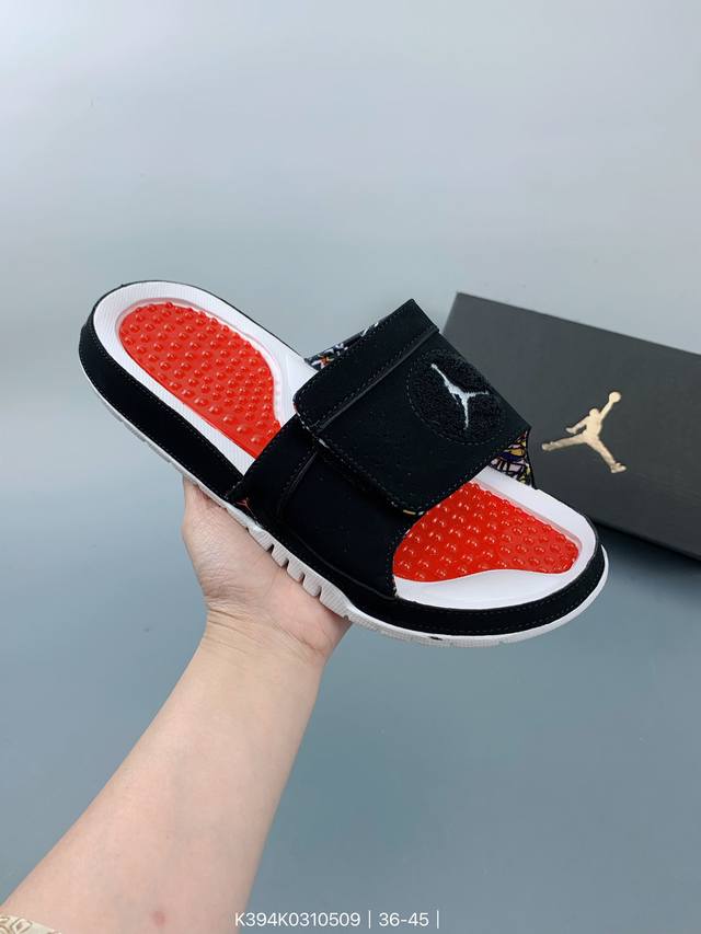 真标耐克 Nike Air Jordan Xi 乔8乔1 拖鞋 Aj8拖鞋系列 情侣休闲复古居家拖鞋 Size：如图 编码：K394K0310509