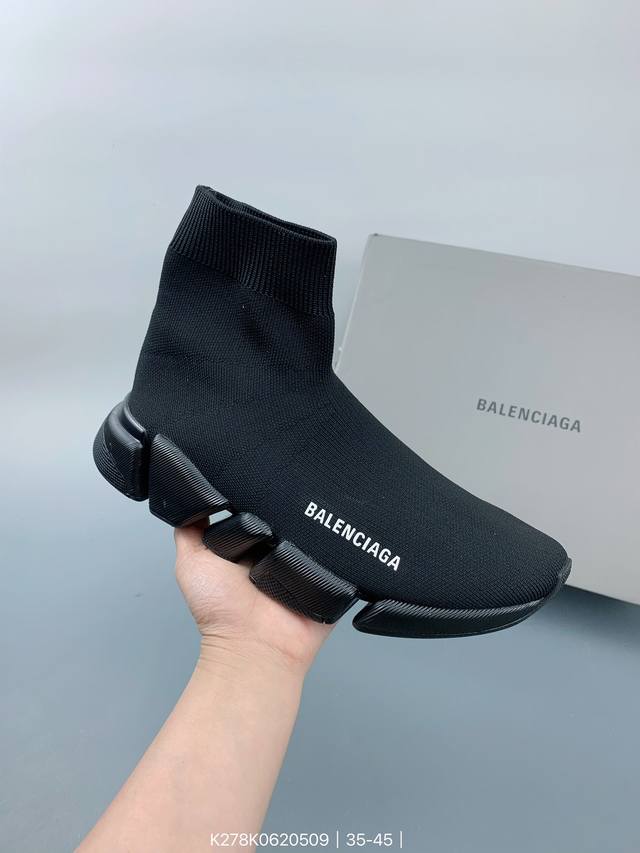 巴黎世家balenciaga Sock 3Xl 巴黎世家时尚高帮休闲袜子鞋 Size：如图 编码：K278K0620509