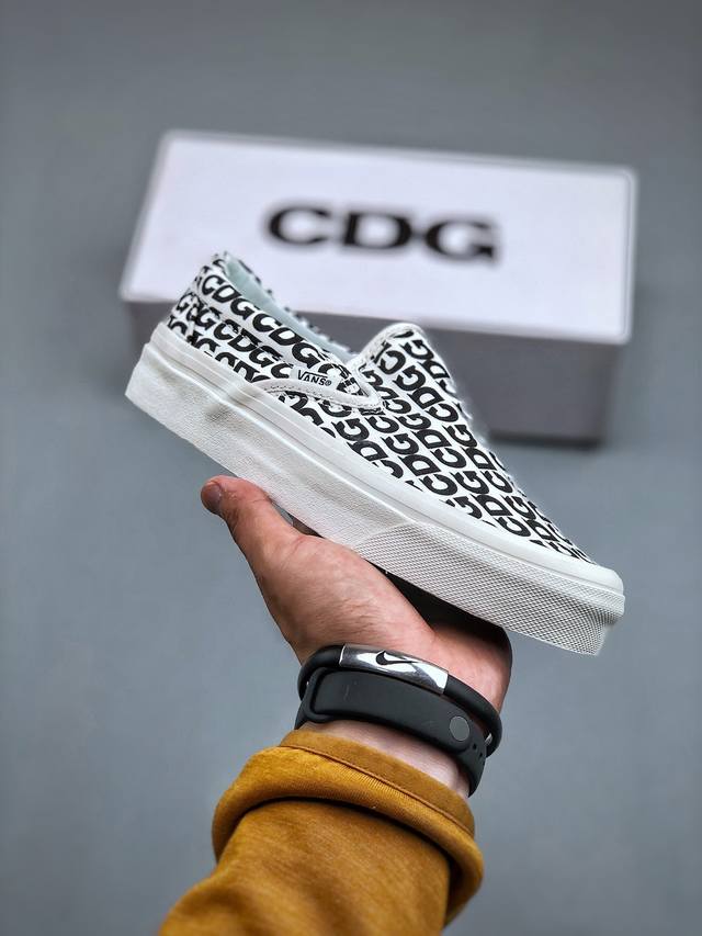 纯原 Comme Des Garcons X Vans Authentic Cdg Logo 川久保玲万斯联名限定 满印涂鸦 低帮硫化休闲板鞋 原鞋开发 公司同