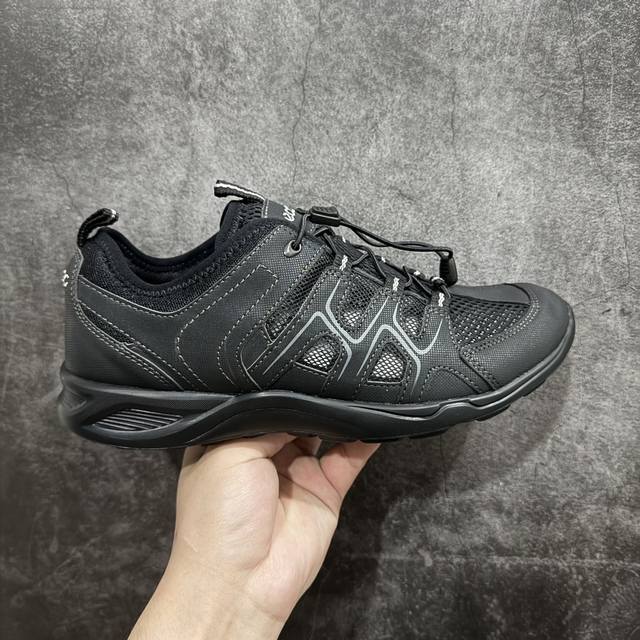 公司级 爱步ecco Men'S Biom C-Trail Sneaker 越野c系列低帮系带轻量百搭休闲运动鞋“全黑”803224 51052 男鞋代工原单品